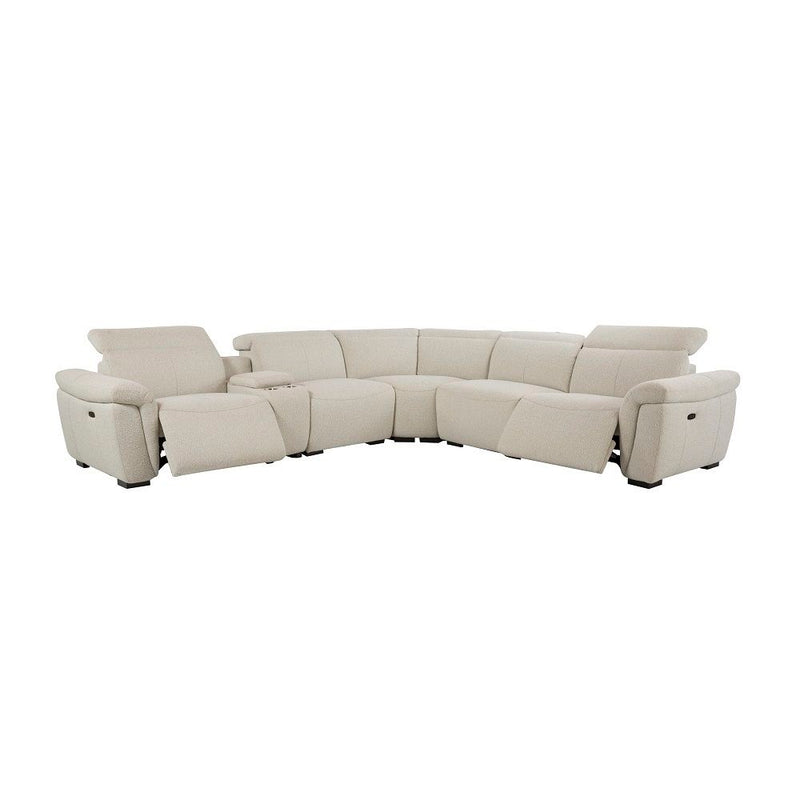 Dayana - Power Motion Sectional Sofa - Beige Boucle