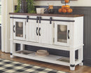 Valebeck - Dining Room Server - White / Brown