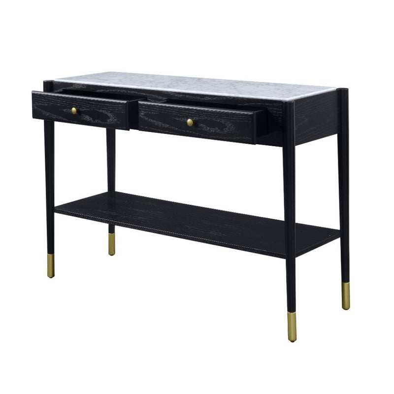 Atalia - Accent Table - Marble & Black