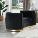 Achelle - Chair With Pillow - Black Velvet