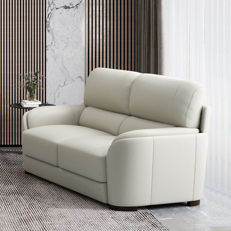 Edrice - Loveseat - Ice Gray Top Grain Leather