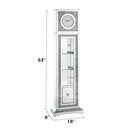 Noralie - Faux Diamonds Grandfather Clock With LED - Mirrored