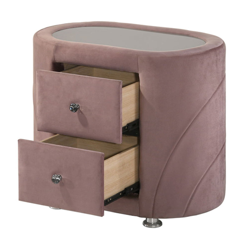 Salonia - Nightstand - Pink Velvet