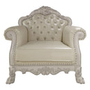 Dresden - Chair With 2 Pillows - Synthetic Leather & Bone White