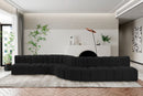 Arc - Boucle Fabric 8 Piece Curved Modular Sofa