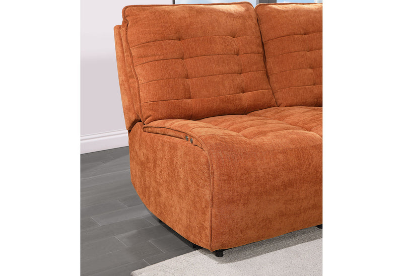 Build It Your Way U6066 - 3 Power Sofa - Rust