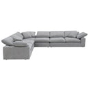 Naveen - Sectional Sofa With 6 Pillows - Gray Linen