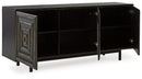 Fair Ridge - Accent Cabinet - Distressed Black
