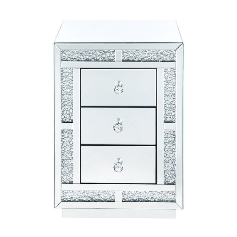 Mallika - Accent Table - Mirrored & Faux Crystals