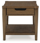Roanhowe - Rectangular End Table - Brown