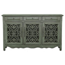 Madeline - 3-Drawer Scrollwork Accent Cabinet - Antique Green