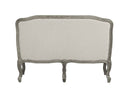 Tania - Loveseat With 2 Pillows - Cream Linen & Gray