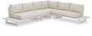 Maldives - 4 Piece Water Resistant Outdoor Patio Modular Sectional With White Base