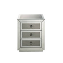 Noralie - 18" X 14" Accent Table - Mirrored & Faux Diamonds