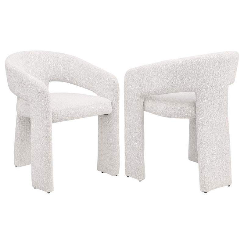 Eudora - Boucle Upholstered Dining Arm Chair