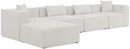 Cube - Linen 5 Piece Modular Sectional With Chaise