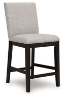 Neymorton - 5 Pc. - Rectangular Dining Room Counter Table, 4 Barstools - Dark Grayish Brown