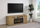 Fuller - 60" 2-Door TV Stand Fireplace Media Console - Mango