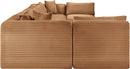 Shaggy - Fabric 8 Piece Modular U-Shaped Armless Sectional