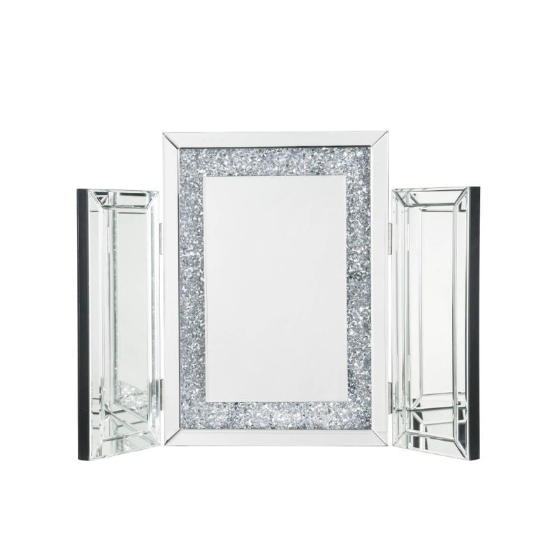 Noralie - 22" Accent Mirror - Mirrored & Faux Diamonds