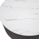 Kara - Coffee Table With Casters - Black / White