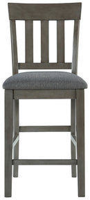 Hallanden - Upholstered Barstool (Set of 2) - Black / Gray
