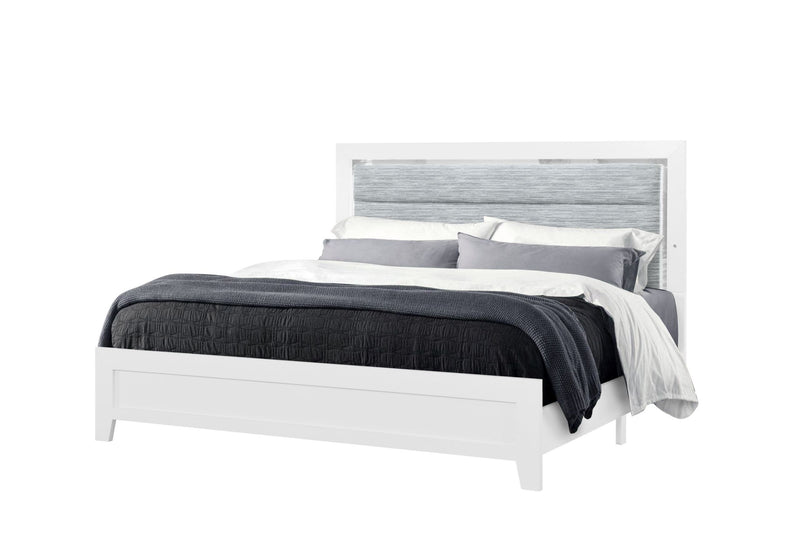 Luccia - Full Bed With LED - White