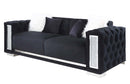 Trislar - Sofa With 4 Pillows (Same 52525) - Black Velvet