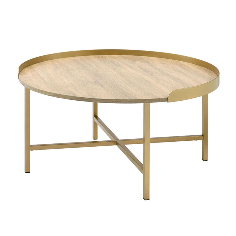 Mithea - Coffee Table - Oak & Gold