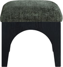 Lawson - Chenille Fabric Ottoman - Black Base