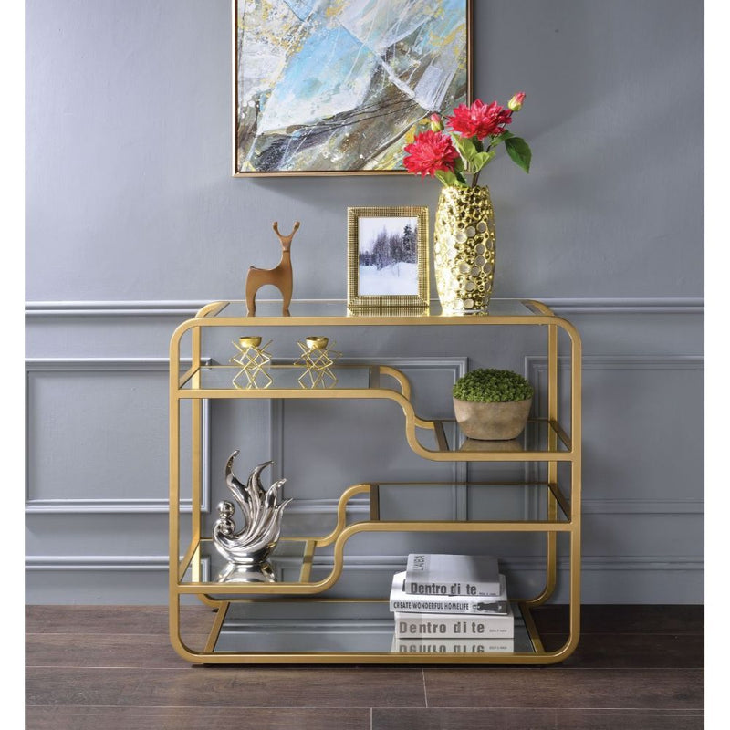Astrid - Sofa Table - Mirrored & Gold