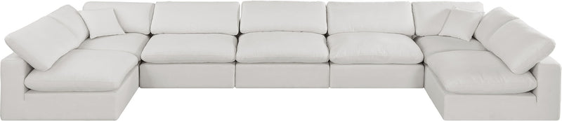 Comfy - 7 Piece Linen Modular Armless Sectional