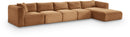 Shaggy - Fabric 5 Piece Modular Sectional With Chaise
