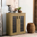 Bristol - 6-Shelf Engineered Wood Shoe Cabinet - Golden Oak