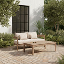 Newport - Water Resistant Fabric 65" Upholstered Outdoor Patio Loveseat