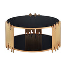 Tanquin - Coffee Table - Black Glass & Gold