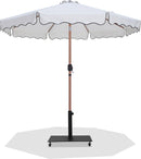 Amalfi - Aluminum Patio Umbrella - Black Base / Light Brown Pole