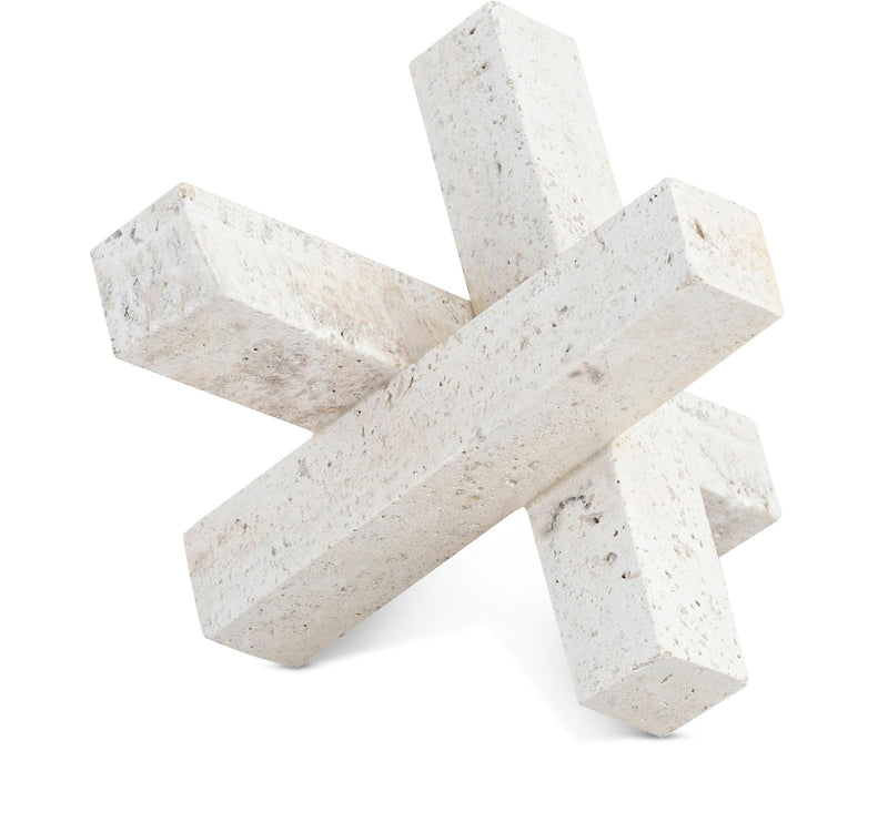 Stix - Travertine Decorative Object - Natural