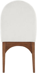 Waldorf - Chenille Dining Side Chair With Brown Legs