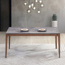 Bevis - Dining Table - Engineered Stone Top & Walnut