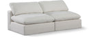 Comfy - Linen Modular Armless Sofa 2 Seats