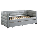 Ebbo - Twin Daybed With Trundle - Gray Fabric