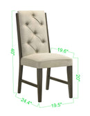 Herbert - Side Chair (Set of 2) - Espresso / Beige