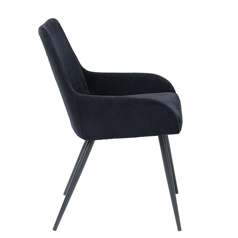 Zudora - Side Chair (Set of 2) - Black Linen