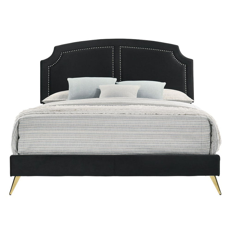 Zeena - Full Bed - Black Velvet