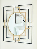 Oceanal - Accent Mirror - Black / Gold Finish