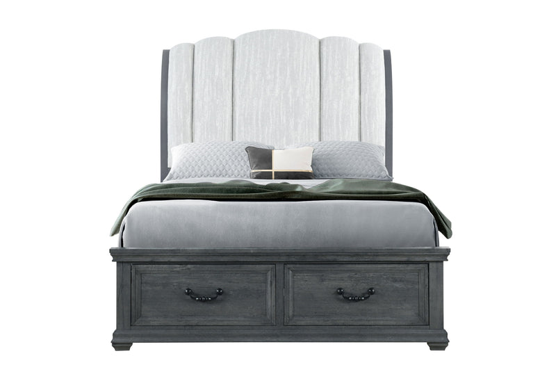 Rowan - Queen Storage Bed - Gray