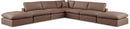 Comfy - 7 Piece Faux Leather Modular Corner Sectional