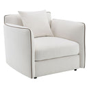 Yolanda - Chair With Pillow - Beige Chenille