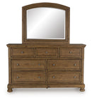 Feddinger - Dresser And Mirror - Medium Brown